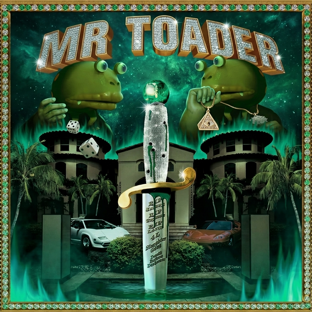 Mr Toader gold and diamond collage